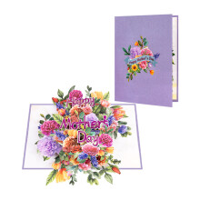 Elegant 3D Popup Invitation Card for Mother's Day Handmade