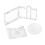 Blank Album Disc Case Keychain Disc Player Keyring-SET 3 1