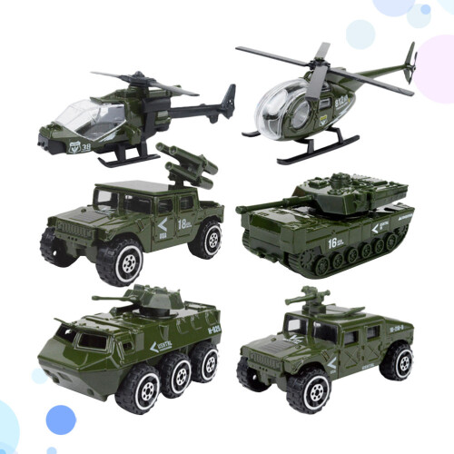 6Pcs 1:87 Legering Skjutande Bilmodell Set För Barn 1
