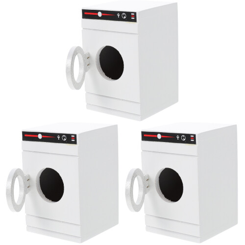 3 Pcs Simulation Washing Machine Model Adorable Mini Washer 2