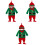 3 Sets Santa Claus Costume Xmas Jumpsuit 3