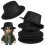 6Pcs Tops Hat Ornament Dockahatt Tyghatt 9