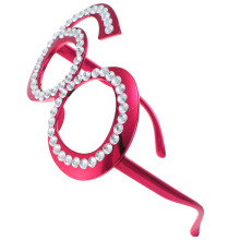1 Par Födelsedagsglasögon 60 Med Strass Kostym Fotoprop