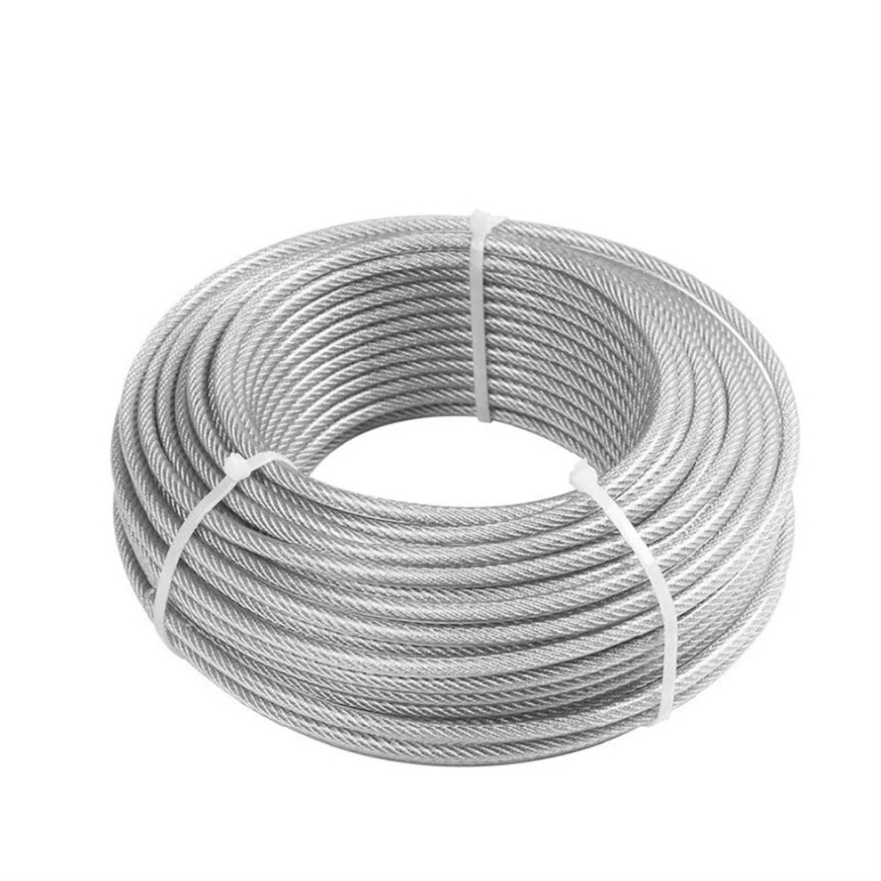 Steel Pvc Coated Flexible Wire Rope Diameters 0.54Mm, 2 Meter Length, Transparent Pvc Coating Clothesline Cable 9339159530955