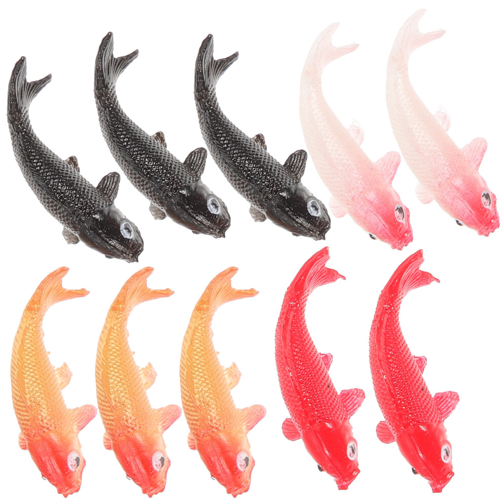 Photos - Doll Accessories 40 Pcs Small Carp Figurines Miniature Fish Models Sea Animals Toys