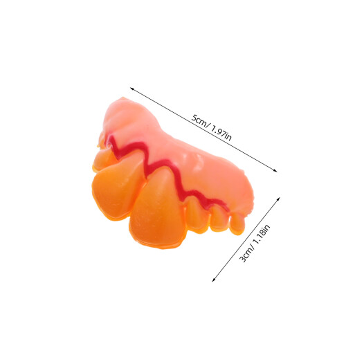 5Pcs Funny Artificial Teeth Prop Toy For Halloween Easter Party 1