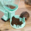 Large Capacity Turtle Automatic Bowl Pet Feeding Bowl-Emerald 7