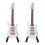 2 Pièces Mini Guitare Électrique 10 Cm Avec Boîte Et Support 2