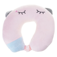 Soft Neck Support Pillow Shape Neck Pillow, Breathable-Pink
