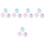 15 Boxes Children's Stage Makeup Face Jewels Butterfly Flatback 6