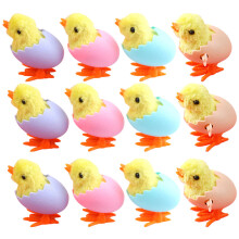 36 Pcs Plush Wind Up Jumping Chick Toys Clockwork Chickens