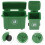 4Pcs Miniatyr Papperskorg Set Lock Och Hjul För Mini 11