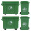 4Pcs Miniatyr Papperskorg Set Lock Och Hjul För Mini 10