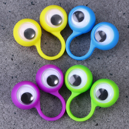 15Pcs Fingergäspel Glittriga Ringar Bollar Partyaccessoarer 1