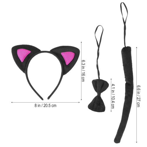 3Pcs Barns Kattöron Huvband Set 2