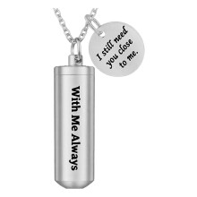 Pet Ashes Casket Urn Casket Charm for Animal Pet Mom Urn-silver