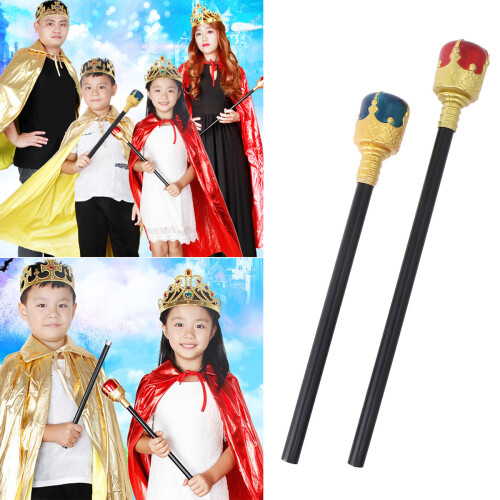 2 Delar Halloween-kostym Kungsscepter Trollstav För Fest
