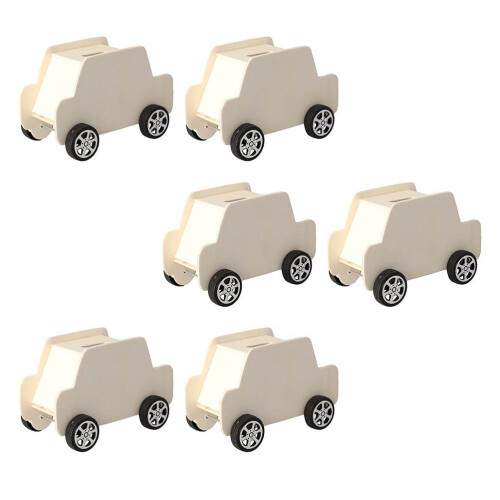 6Pcs Bilformad Sparsgrisar Sparboxar Diy Sparpottar