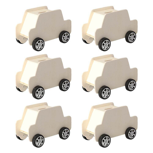 6Pcs Bilformad Sparsgrisar Sparboxar Diy Sparpottar 2