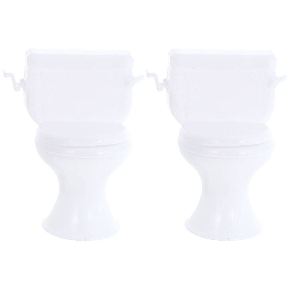 Photos - Other Toys 10 Pcs Mini Toilet Seats Toys For Kids Pretend Play Furniture