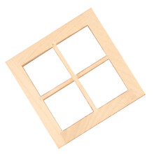 3St Dockhus Mini Träfönster Beige Trämöbel För Deko Och Lek