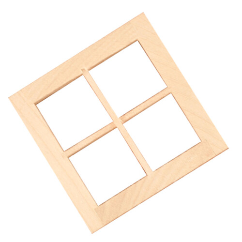 3St Dockhus Mini Träfönster Beige Trämöbel För Deko Och Lek