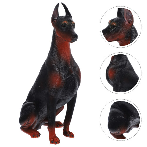 Simulation Doberman Figur Av Plast För Barn 1