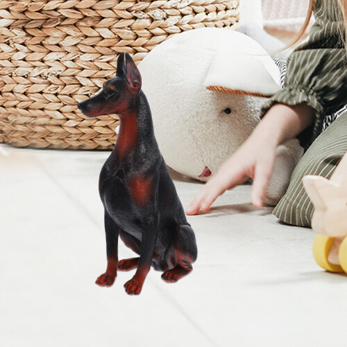 Simulation Doberman Figur Av Plast För Barn 2
