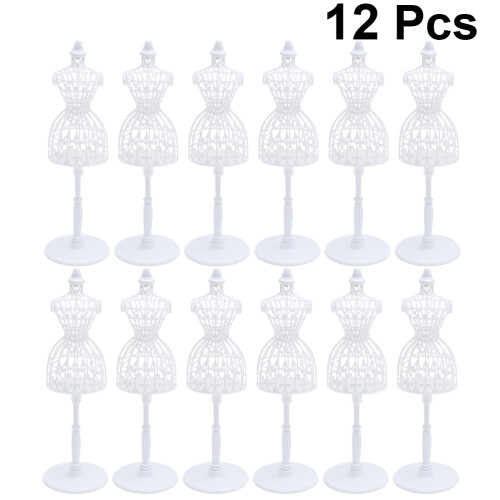 12Pcs Mini Kläddocka Mannekäng, Hållbart Konstmannekäng, Minikläder 1