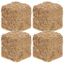 4Pcs Realistisk Halmstacksdekoration Mini Scen