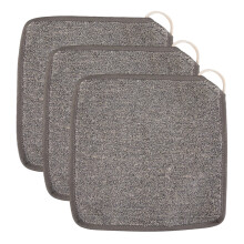 Conjunto de 3 peças de toalhas esfoliantes corporais e faciais com carvão de bambu, toalhas de microfibra de linho premium para exercícios, banho,