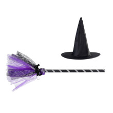 5Satser Hållbara Häxhattar Kvastar För Halloween Kostym Och Fest