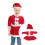 2 Set 75 Cm Barns Julklappskostym Hatt Kläder För Flickor 10