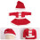 2 Set 75 Cm Barns Julklappskostym Hatt Kläder För Flickor 8