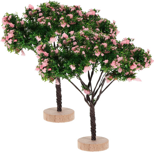 2 Delar Miniatyr Träddekoration För Sandlåda