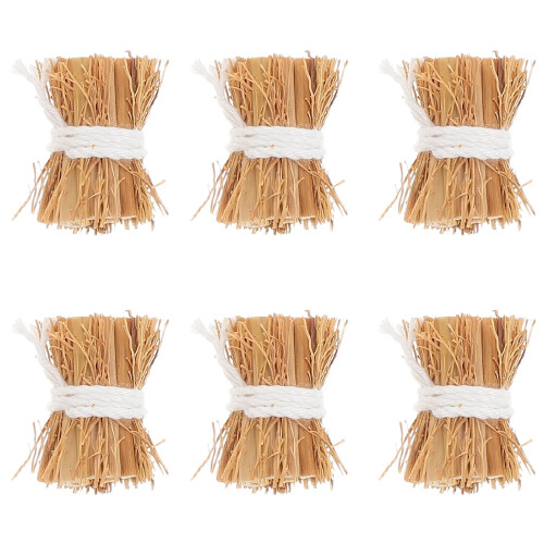 6Pcs Mini Hästackar 2,5 Cm Handgjorda För Dockskåp DIY