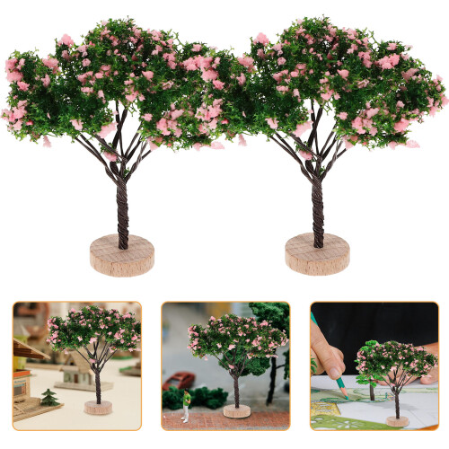 2 Delar Miniatyr Träddekoration För Sandlåda 1