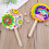3Pcs Trähantverksmålning Rattle-Drum Modell Målning I 10