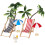 Beach Micro Landscape Miniatursats Mini Palmträd Parasoller 5