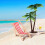 Beach Micro Landscape Miniatursats Mini Palmträd Parasoller 10