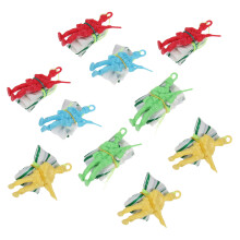 10Pcs Man Parachute Toy Kastbar Lärandelek För Barn Slumpmässig Färg