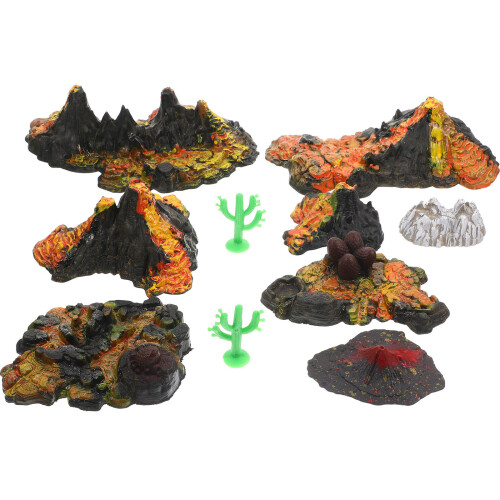 10Pcs Sand Table Modeller Vulkanlandskap