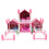 Diy Slottmodell Prinsessslott Plastdockskåp Ljus 9