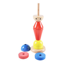 5Pcs Wooden Montessori Stacking Blocks For Baby Sensory Development
