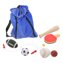 1 Set Miniatyr Sportutrustning För Dockskåp – Basketboll Fotboll Hoppelska