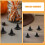 36Pcs Mini Halloweenhäxorhattar För Hantverk Och 9