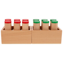 1 Set Montessori Materiel Ljudflaskor Cylindrar Lådor
