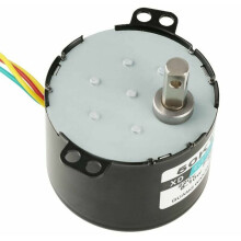 Motor síncrono para projetos artesanais. Este motor elétrico combina baixa velocidade e leveza para facilitar o uso e proporcionar operação