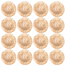 20Pcs Handgjorda Mini Halmhattar Handvävda Dockor Dekorativa
