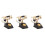 3 St Dollhus-Telefoner 1:12 Miniatyr Svart 5